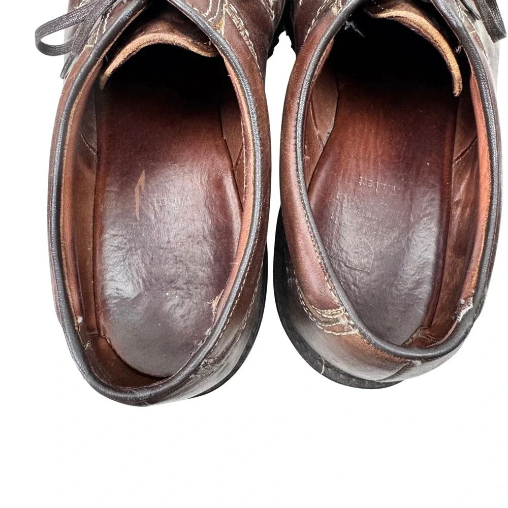 Allen‎ Edmonds Wilbert Shoes Mens 11 Brown Leather Split Toe Derby Comfort